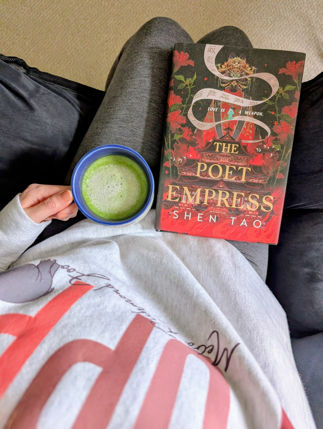The Poet Empress with a matcha latte